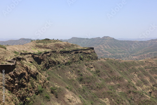 Dried Hills surrounding Sinhagad Fort Exploring the Surroundings of Sinhagad Fort in Pune