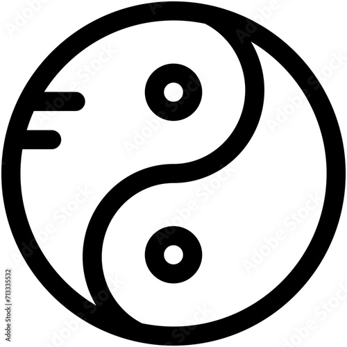 Yin Yang Vector Icon