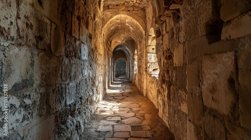 A corridor in the medieval fortress
