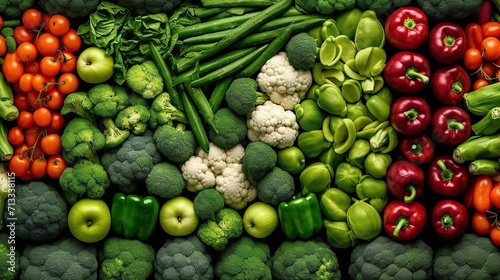 Fresh and healthy colorful vegetables