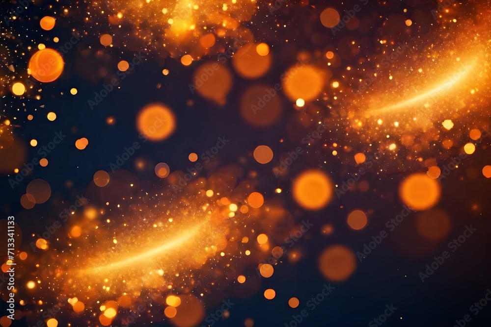 Orange glow particle