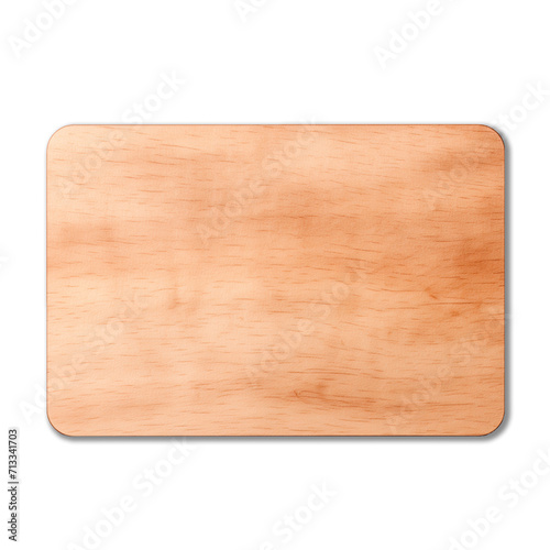 New smooth wooden texture rectangular sign top view