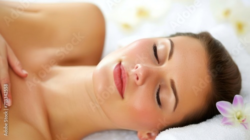 Woman Receiving Relaxing Back Massage at Spa Retreat Generative AI