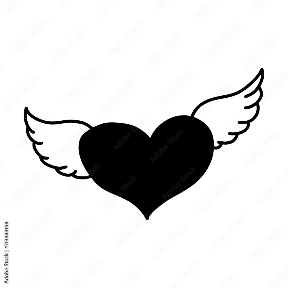 heart with wings heart with wings