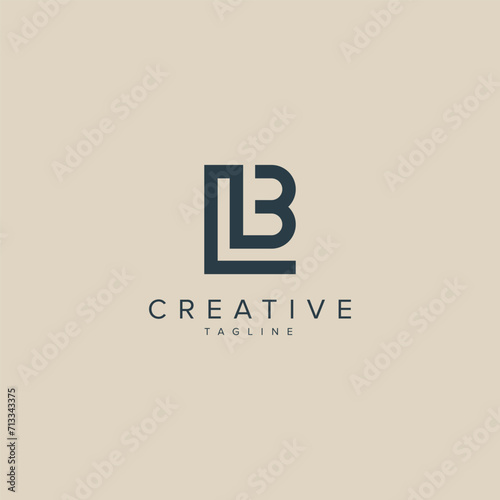 Alphabet Letters LB BL Business Logo Initial Based Monogram Icon Vector.