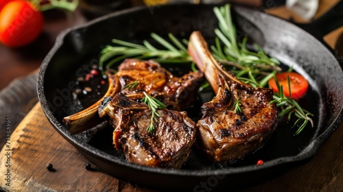 lamb chops with vegetables