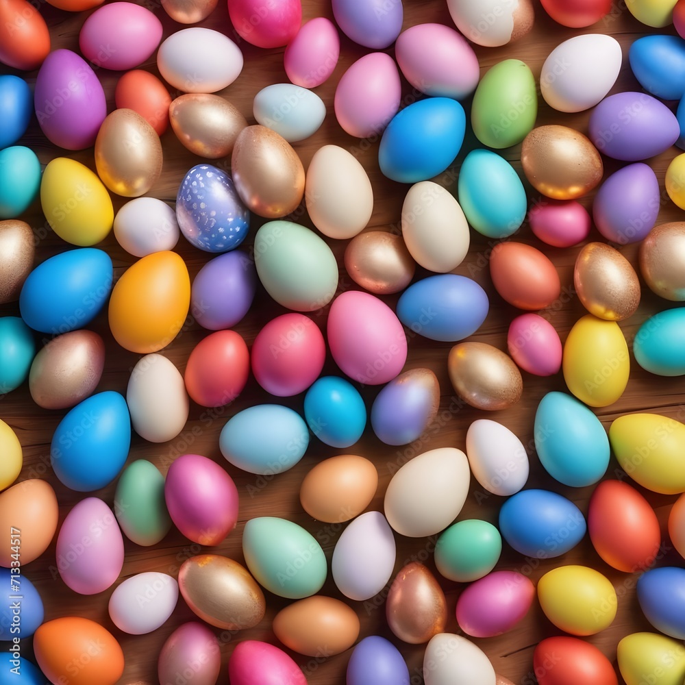 Colorful painted Easter eggs on wooden background. Happy Easter Colorful painted Easter eggs on wooden background. Happy Easter