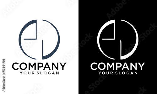Initials Letter eD Logo design for company logo