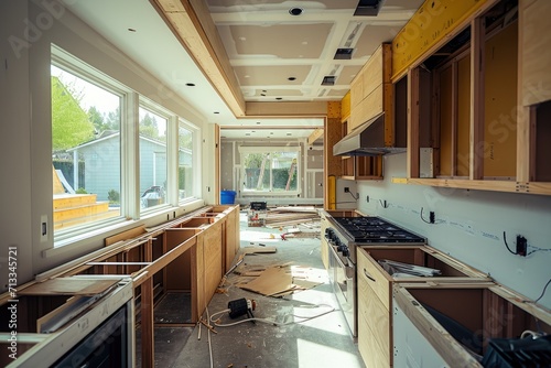 Home kitchen under construction