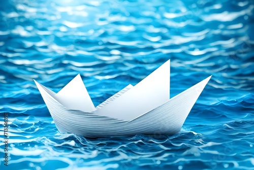 paper boat on the water