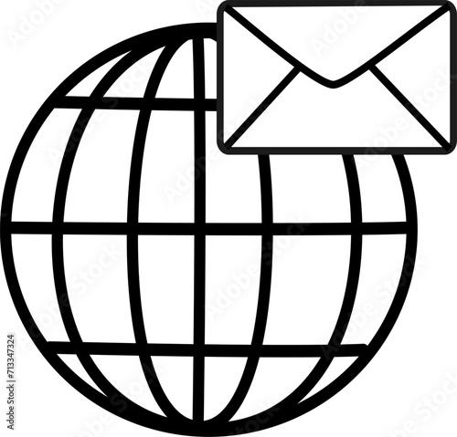 Mail Icon. Replaceable vector design.
