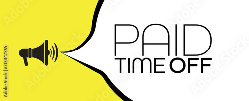 paid time off text on white background
