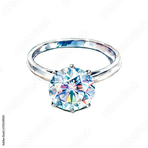 diamond ring isolated on white