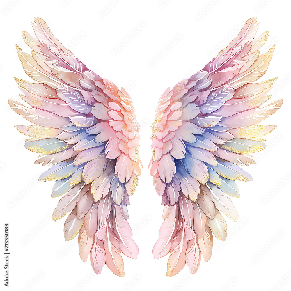 Obraz premium watercolor angel wings