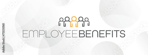 employee benefits text on white background