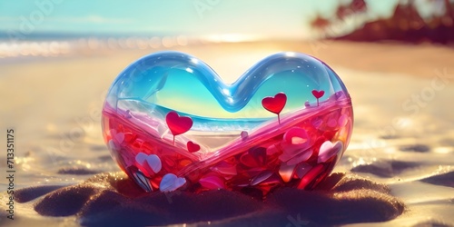 heart on the snow