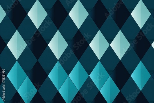 Navy argyle and turquoise diamond pattern, in the style of minimalist background
