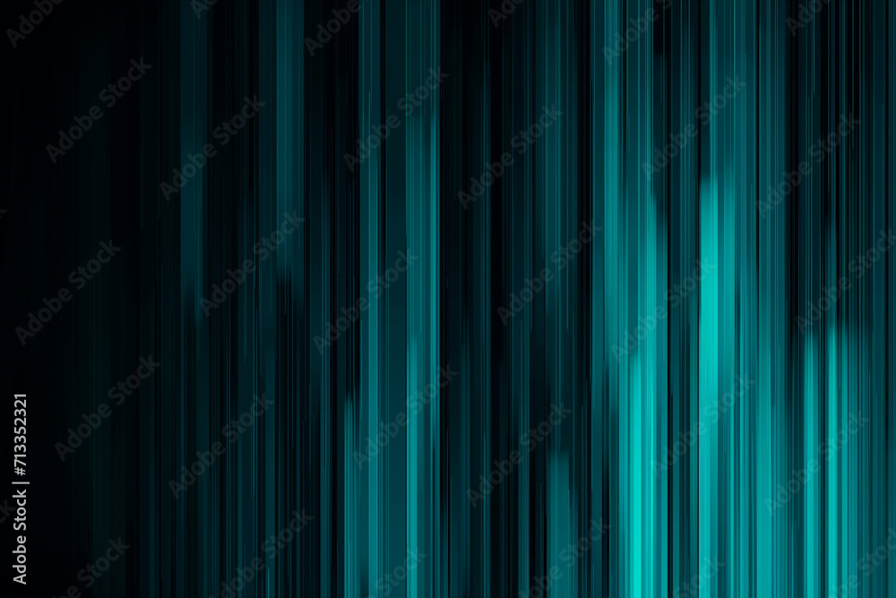 Fototapeta premium Straight vertical lines with blue tones on black background