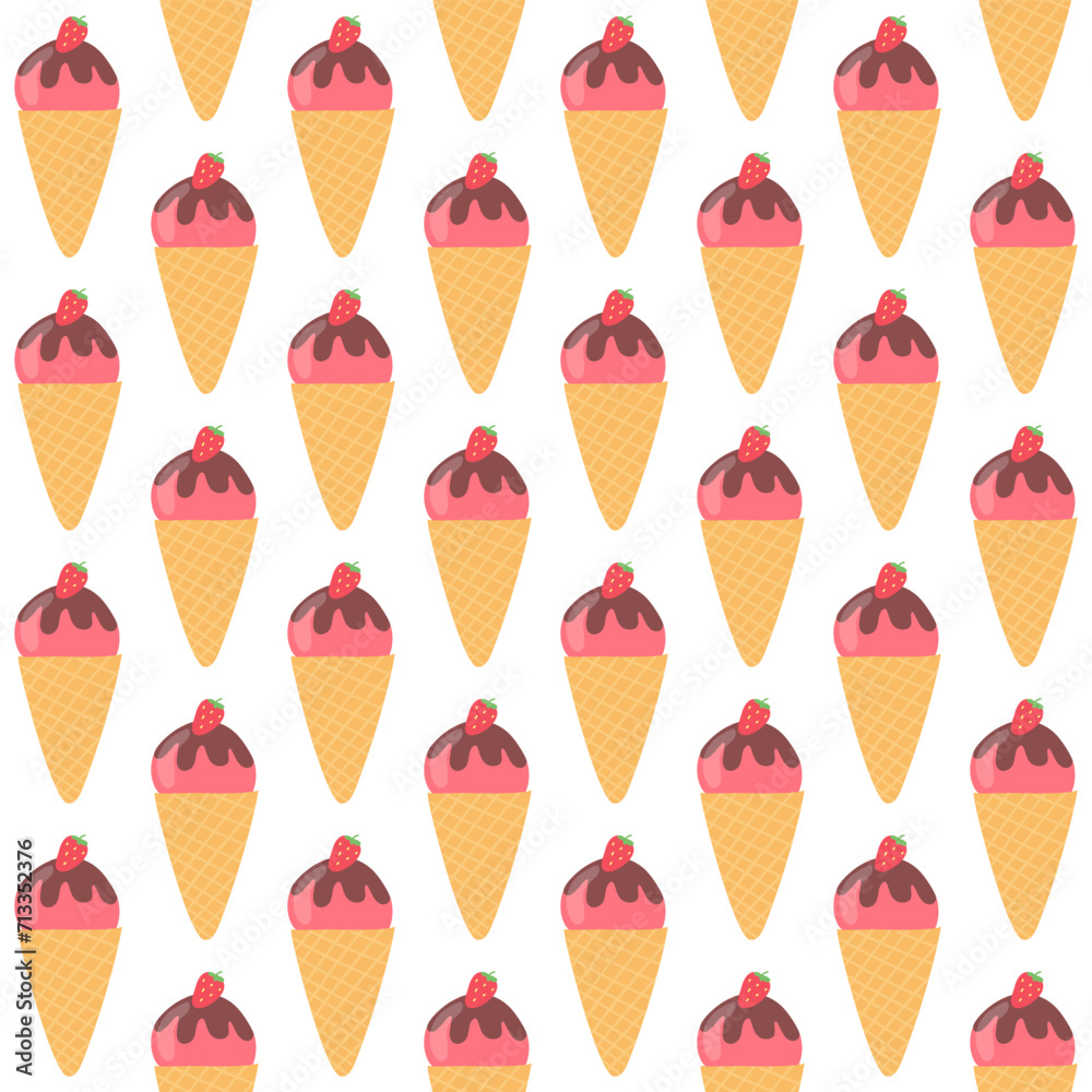 Ice cream vector seamless pattern Ice cream vector seamless pattern