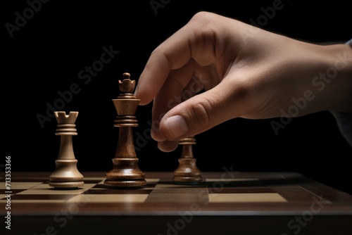 chess in a businessman's hand