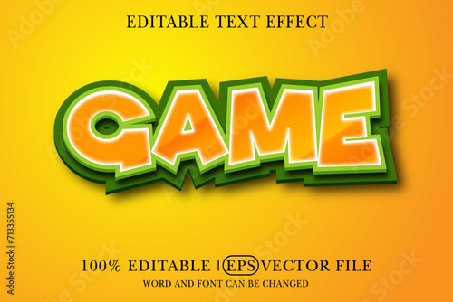 Text effect with editable Game 3D style