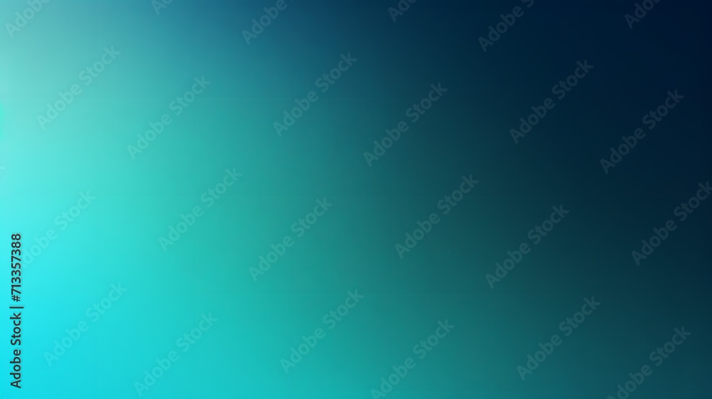 Fototapeta premium Teal green blue grainy color gradient background glowing noise texture cover header poster design