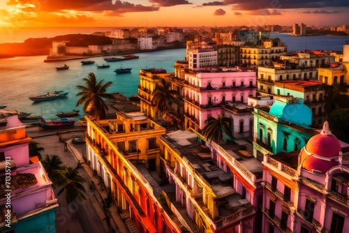 Fototapeta Naklejka Na Ścianę i Meble -  city at sunset