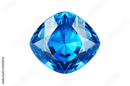 Blue Gem Jewel on Transparent , Isolated on transparent PNG background, Generative ai