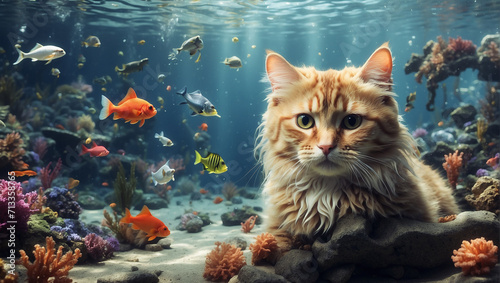 Underwater Cat Kingdom © Noman510