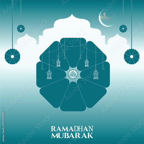 Ramadan Kareem maroon background Islamic social media banner free vector 2024