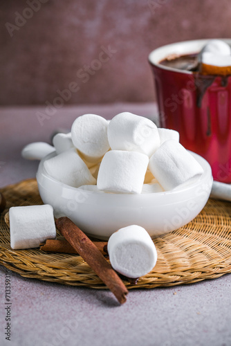 White Fluffy white marshmallows