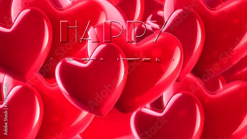 4K. Happy Valentine's Day, transparent text, nice colors, the best gift for your loved one in electronic form.