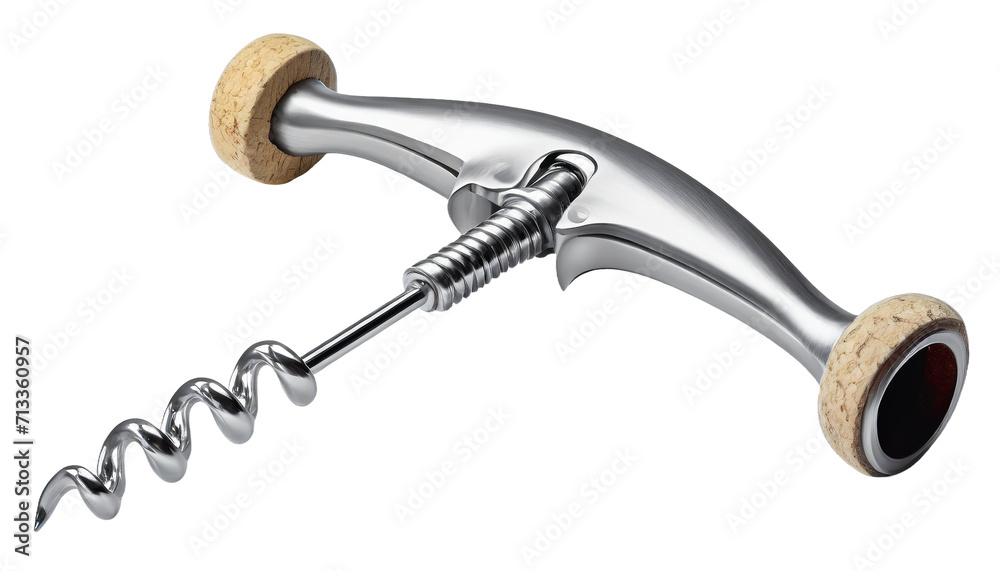 Corkscrew with corks isolated on transparent background. Corkscrew with corks isolated on transparent background.