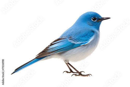 blue bird isolated on white background photo
