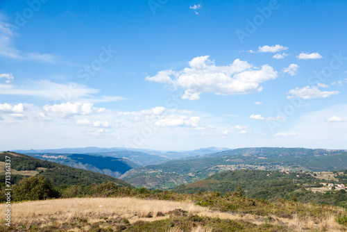 Ribeira Sacra landscape, Galicia, Spain panorama