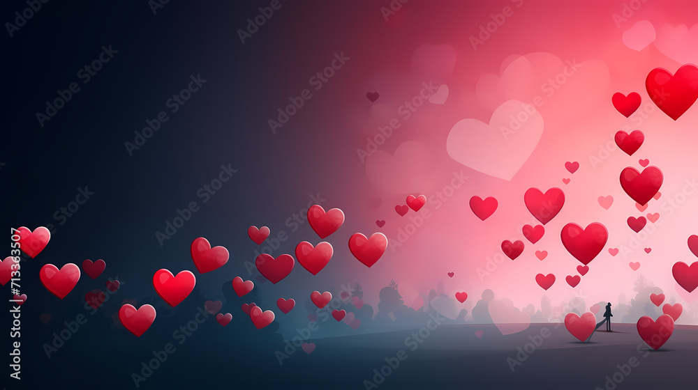 Vibrant Valentine's Day background, hearts background Vibrant Valentine's Day background, hearts background
