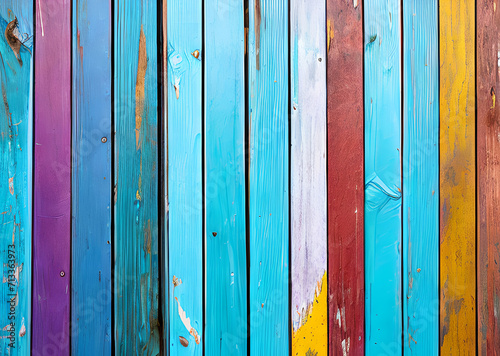 Old wooden boards background, Boards painted in different light colors, background with wood texture,