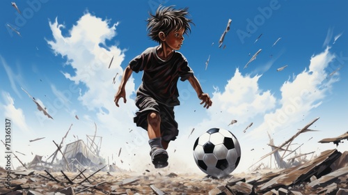 The little keeper of the soccer ball UHD wallpaper