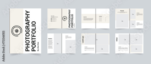 Photography portfolio book design or photography portfolio layout design