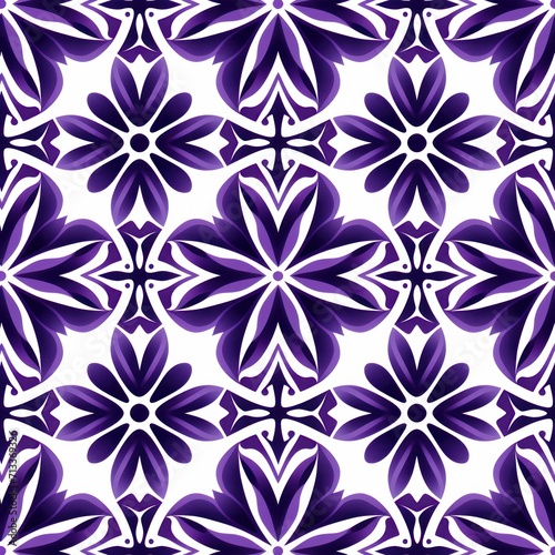 Purple and white clear outlines coloring page of mosaic pattern 