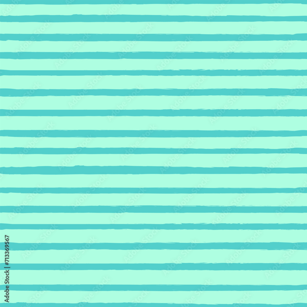 Fototapeta premium seamless vector repeat pattern with grunge torn texture jagged horizontal thin skinny stripe. Soft aqua teal blue green colors, coastal, swim, beach, pool, kids background.