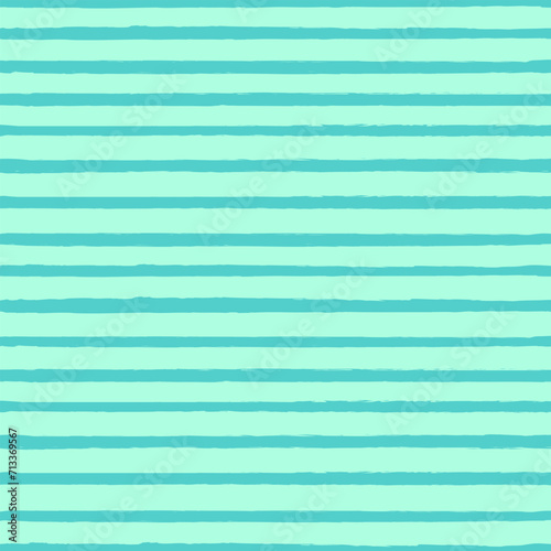 seamless vector repeat pattern with grunge torn texture jagged horizontal thin skinny stripe. Soft aqua teal blue green colors, coastal, swim, beach, pool, kids background.