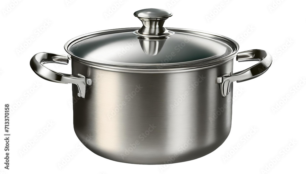 stainless steel cooking pot isolated on transparent background. stainless steel cooking pot isolated on transparent background.