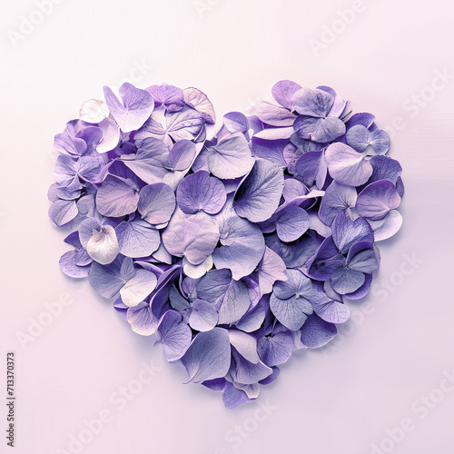 Heart of Purple Hydrangea Petals