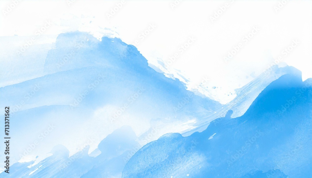 Abstract blue watercolor on white background