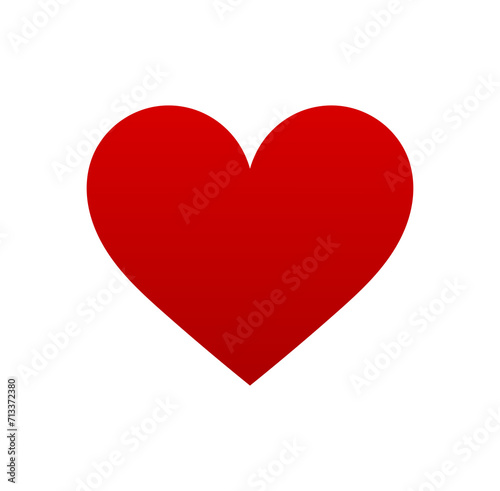 Red heart symbol icon. PNG illustration.