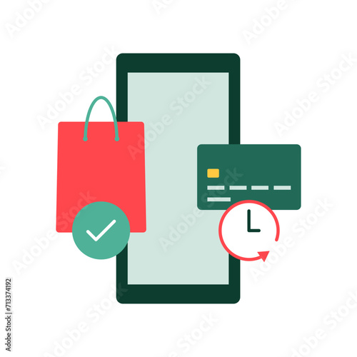Buy now pay later isolated icon