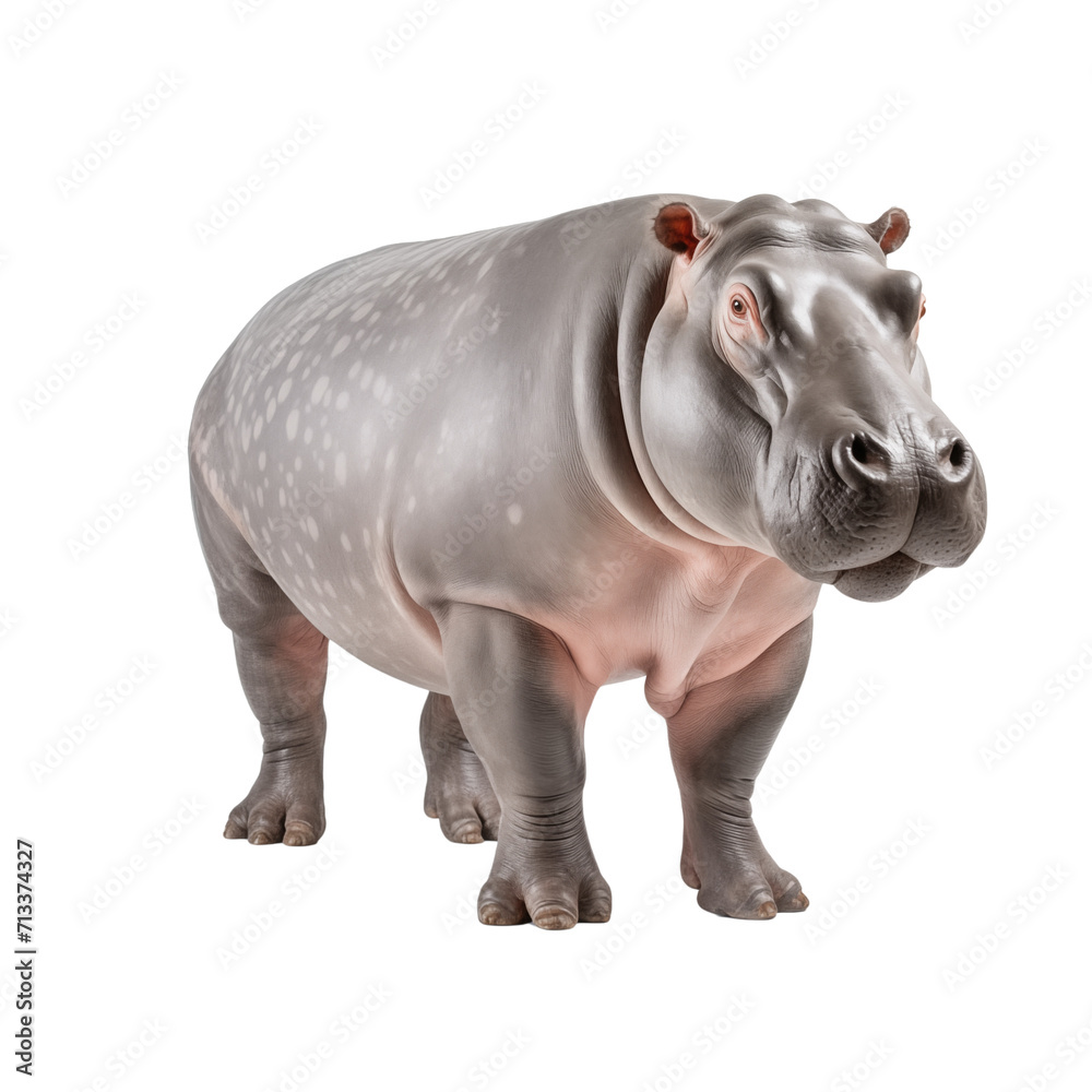 hippopotamus isolated on transparent and white background. Generative ai hippopotamus isolated on transparent and white background. Generative ai