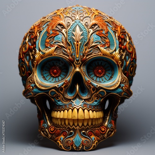 Very nice people skull image Generative AI