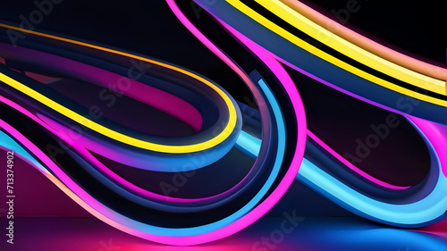 Neon Linien Desktop Wallpaper	